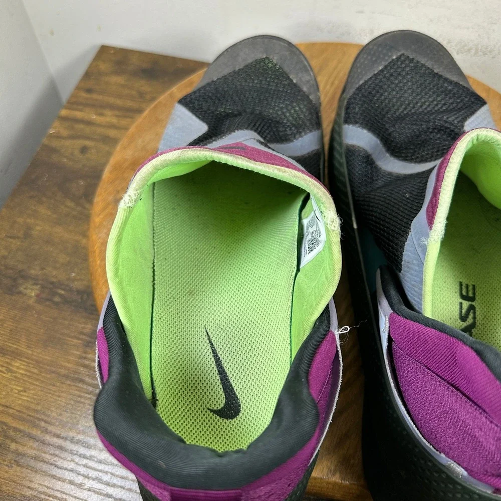 Nike Go FlyEase Mens 11 Black Berry Lime Hands Free Sneakers CW5883-004